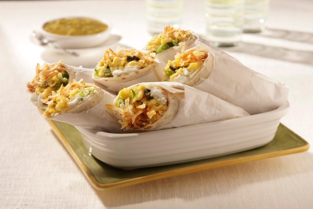 Hash Brown Breakfast Burritos are the perfect start to the day!