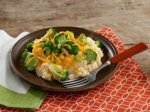 Mashed Potatoes with Broccoli and Cheese