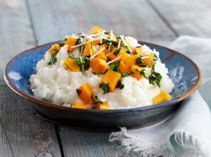 Mashed with Butternut Squash and Kale