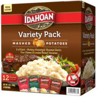 Idahoan Variety Pack Mashed Potatoes Club Pack 12 count carton