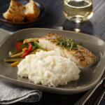 This full meal deal with halibut, veggies and mashed potatoes is an easy recipe for Lent or anytime you need a delicious, complete meal fast.