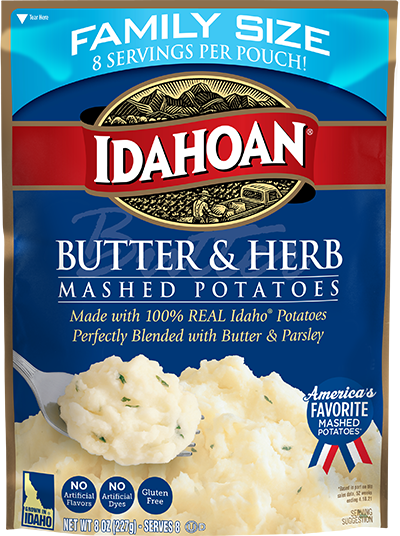 Idahoan Buttery & Herb Family Size Mashed Potatoes Pouch