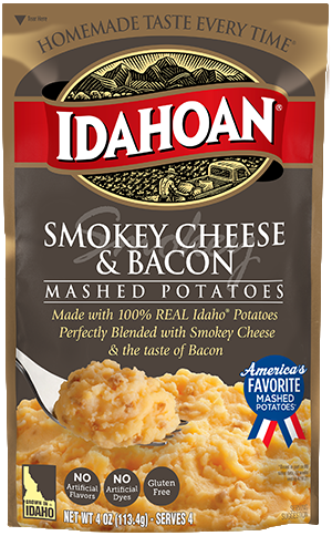 Idahoan Smokey Cheese & Bacon Mashed Potatoes 4oz Pouch