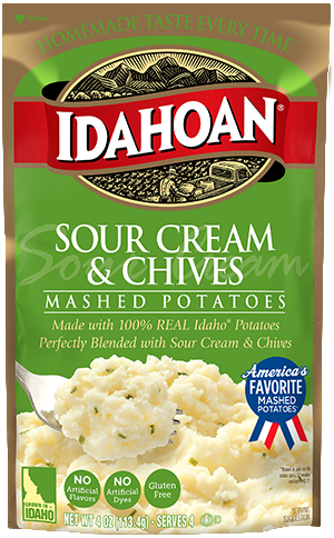 Idahoan Sour Cream & Chives Mashed Potatoes 4oz Pouch