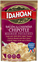 Idahoan Bacon Cheddar Chipotle Mashed Potatoes 4oz Pouch
