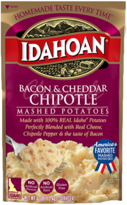 Idahoan Bacon Cheddar Chipotle Mashed Potatoes 4oz Pouch