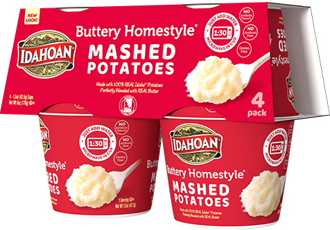 Idahoan Buttery Homestyle Mashed Potatoes Cup 4 pack