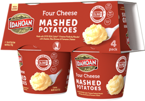 Idahoan Four Cheese Mashed Potatoes Cup 4 pack