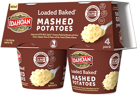 Idahoan Loaded Baked Mashed Potatoes Cup 4 pack