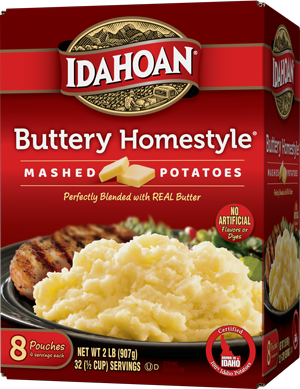  Idahoan Buttery Homestyle Mashed Family Size Potatoes, 8oz  (Pack of 8) : Grocery & Gourmet Food