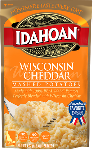 Idahoan Wisconsin Cheddar Selects Mashed Potatoes 4oz Pouch