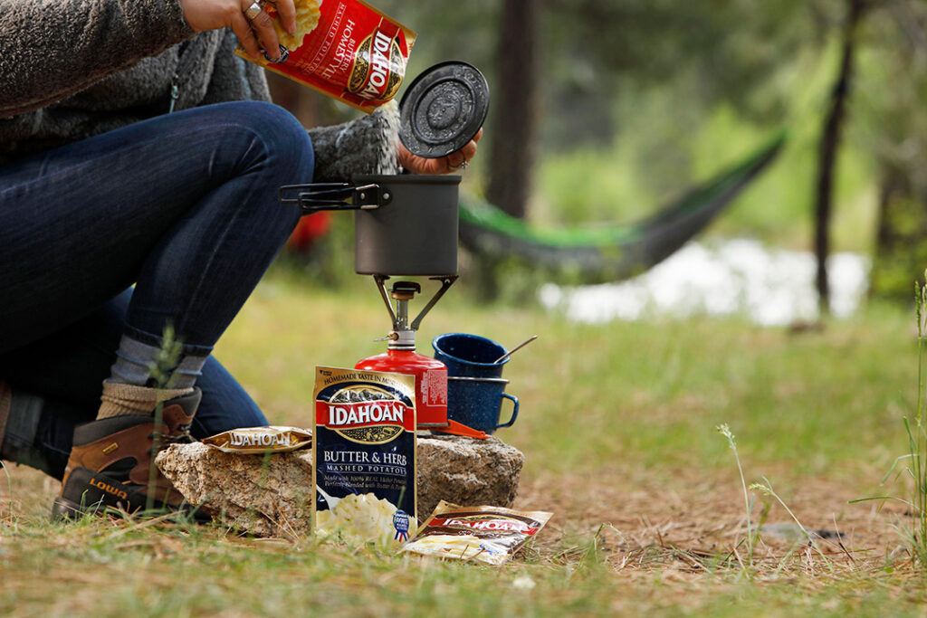 Idahoan mashed potatoes are the ultimate backpacking food. 