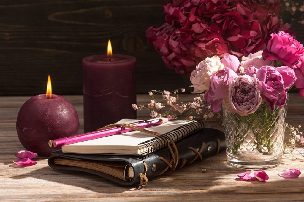 Valentine's Day at home with your favorite candles and memories.