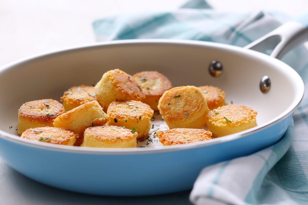 Potato Polenta Dumplings made a fun side dish