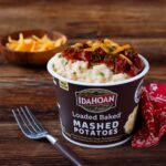 Idahoan Loaded Baked Mashed Potatoes Cups with Chili & Cheese