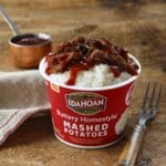 Idahoan Buttery Homestyle Mashed Potatoes Cups with Brisket