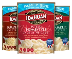 Assorted Idahoan Mashed Potatoes Family Size Pouches
